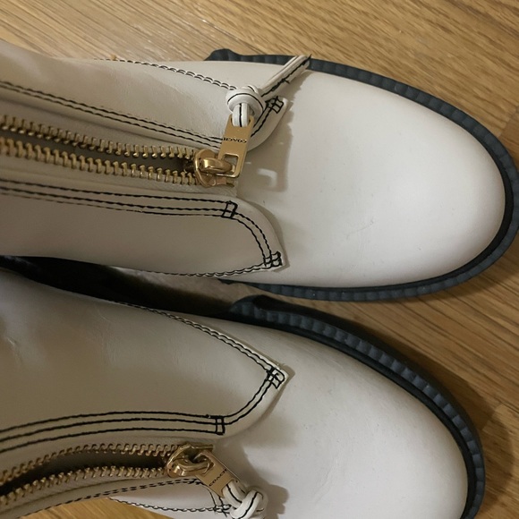 Coach White Ankle Boots with Black Soles - Picture 5 of 7